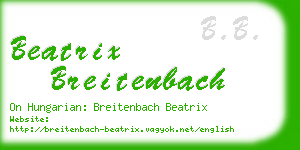 beatrix breitenbach business card